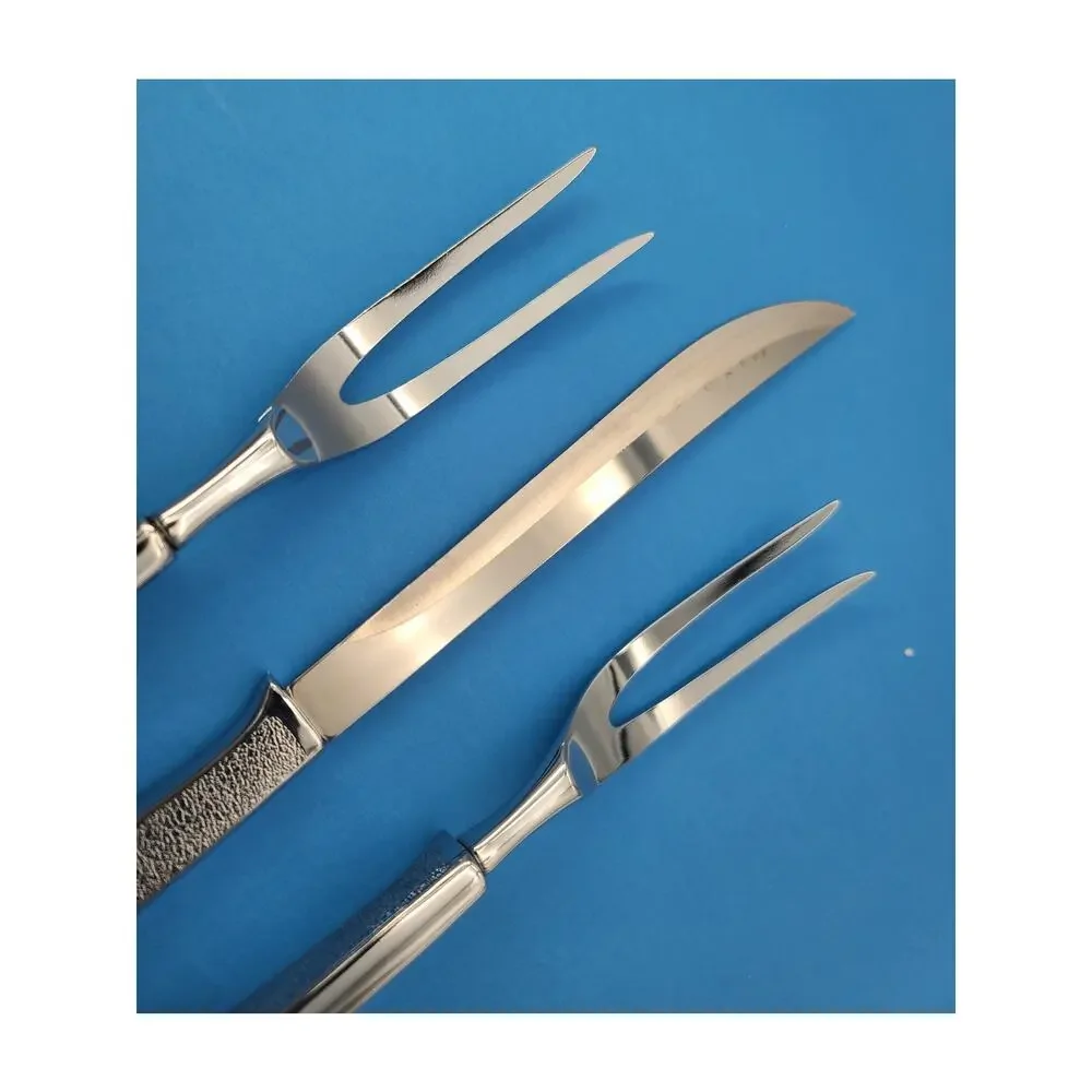 Vintage Carvel Hall 3 Pc Stainless Steel Carving / Cutlery Set -Knife & 2 Forks